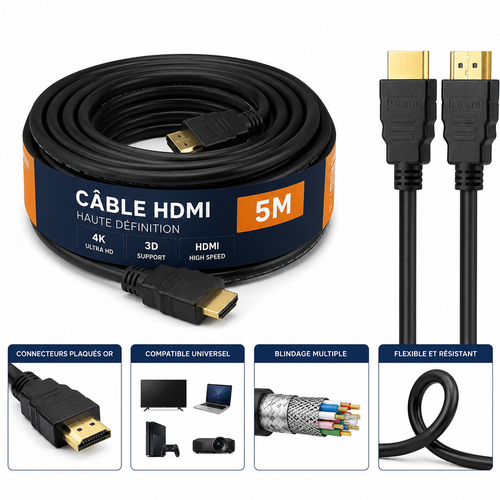 Câble HDMI Haute Vitesse 4K UHD