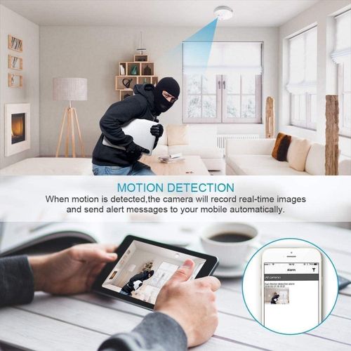 Détecteur de Fumée Intelligent avec Caméra Wi-Fi Full HD 1080P