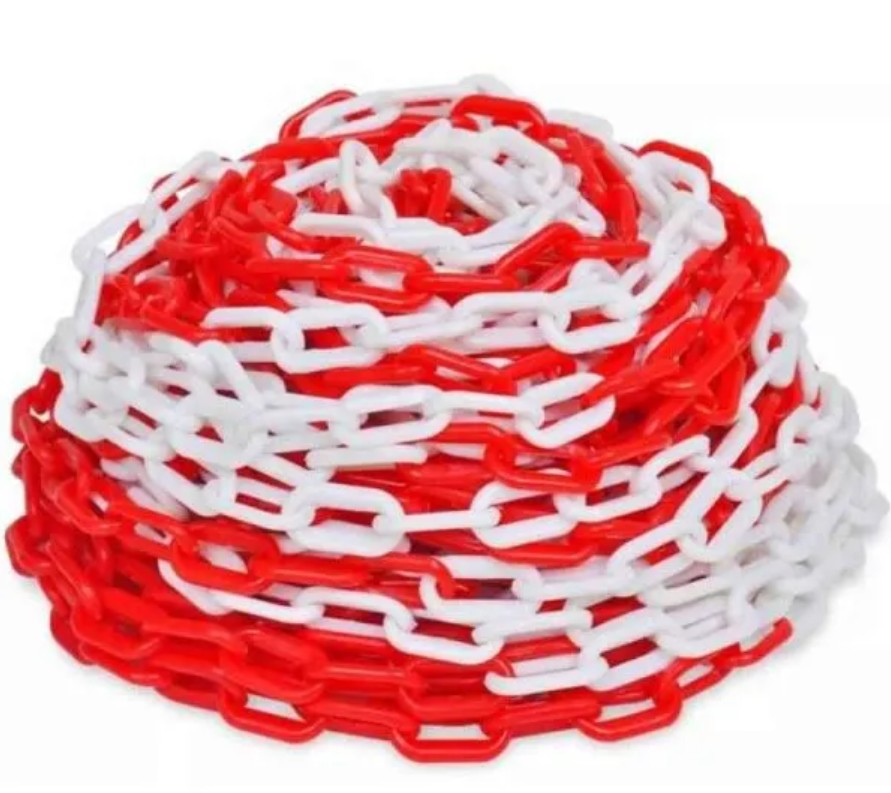 Chaîne de Barrière en Plastique PE 6 mm – Chaîne de Sécurité et de Délimitation