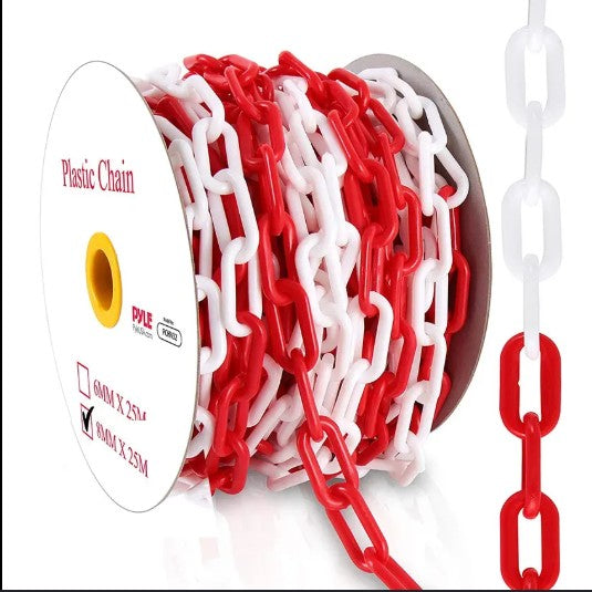 Chaîne de Barrière en Plastique PE 6 mm – Chaîne de Sécurité et de Délimitation