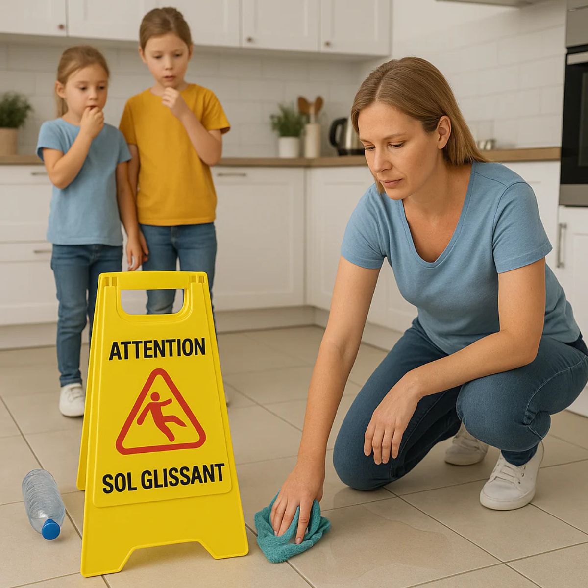 Chevalet de Signalisation « Attention Sol Glissant »