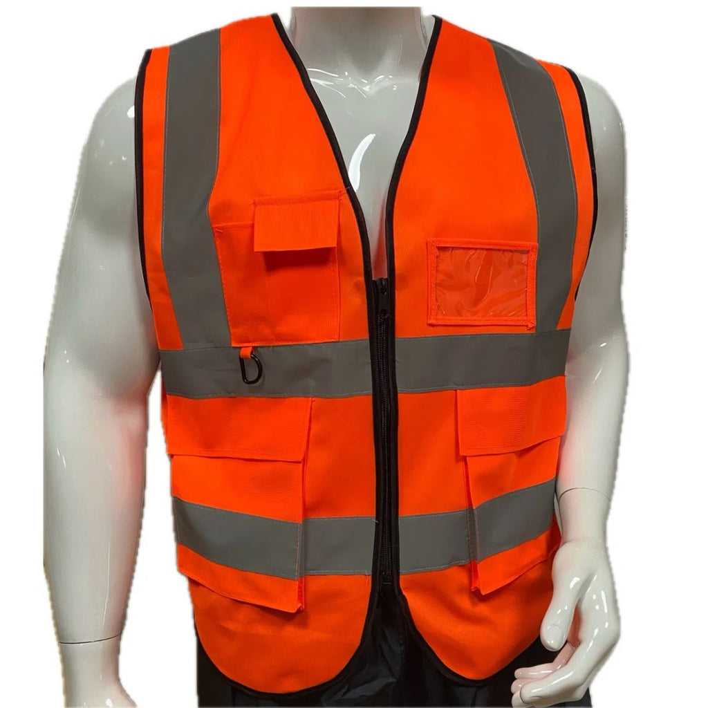 Gilet de Protection Sécurité Multi-Poches Réfléchissant Haute Visibilité