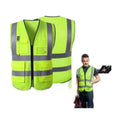 Gilet de Protection Sécurité Multi-Poches Réfléchissant Haute Visibilité