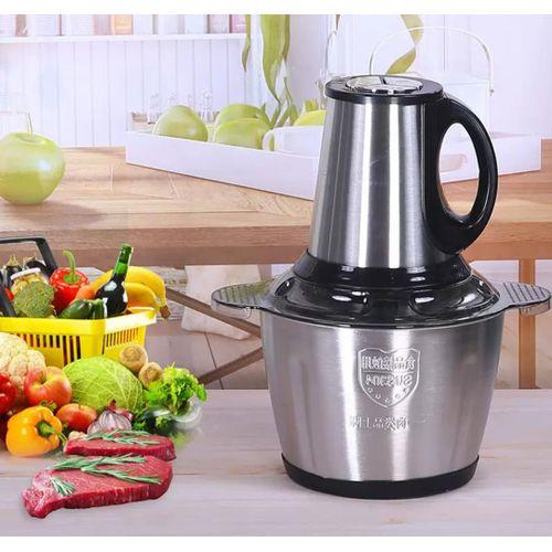 Hachoir Électrique Inox 3L – Mixeur Viande & Légumes – Puissant – Multifonction – Ultra Rapide