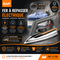Fer à Repasser Électrique 1600W – Semelle Antiadhésive – Température Réglable – Repassage Rapide Tous Tissus