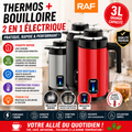 Thermos + Bouilloire Électrique 2 en 1 3L – Chauffe Rapide – Maintien au Chaud Longue Durée – Acier Inoxydable