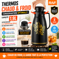 Thermos Isotherme 1,9L Chaud & Froid – Bouteille Thermique Inox – Conservation Longue Durée – Anti-Fuite