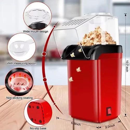 Machine à Pop-Corn Portable – Préparation Rapide Sans Huile – Popcorn Maison Sain & Délicieux