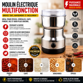 Mini Moulin Électrique Multifonction – Broyeur Épices, Café, Piment, Riz et Céréales – Inox Haute Performance