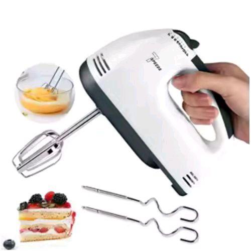Batteur Électrique Multifonction 180W – Mixeur Cuisine 7 Vitesses – Fouet Pâtisserie & Cuisine – Blanc