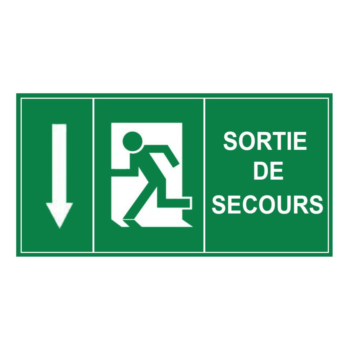 Panneau Sortie de Secours – ABS 30 × 15 cm